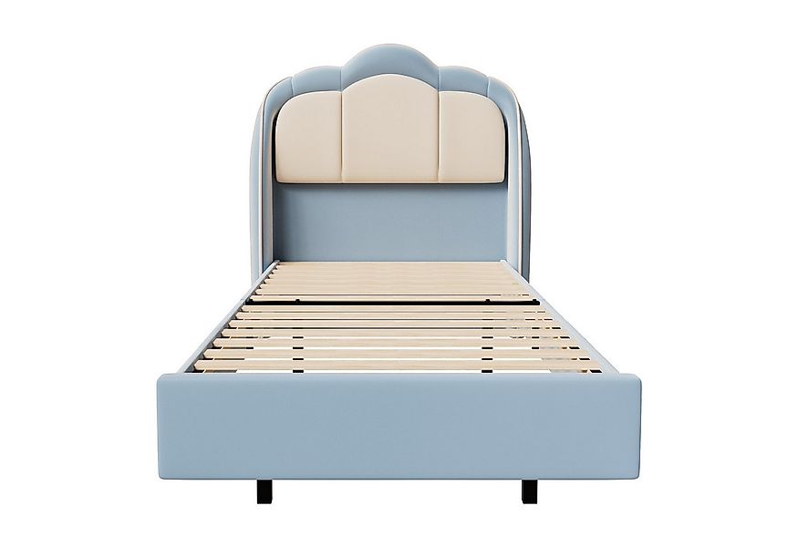 HOMAVO Polsterbett Kinderbett,Einzelbett mit LED-Beleuchtung (Polsterbett a günstig online kaufen