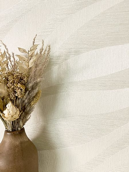 Newroom Vliestapete, Weiß Tapete Glamour Wellen günstig online kaufen