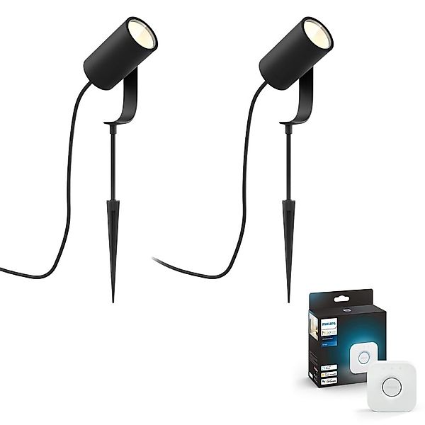 Philips Hue White & Color Ambiance Lily - Erdspießleuchte, schwarz - Nieder günstig online kaufen