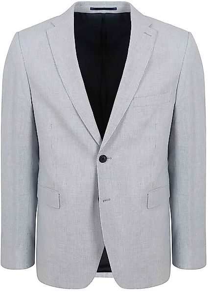 Suitable Blazer Leinen Streifen Hellblau - Größe 48 günstig online kaufen