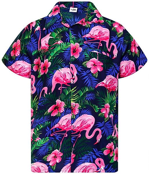 King Kameha Hawaiihemd Flamingo Flowers Funky Hawaii-Hemd Herren Kurzarm Fr günstig online kaufen