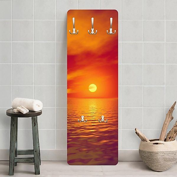 Wandgarderobe Holzpaneel Beautiful Sunset günstig online kaufen