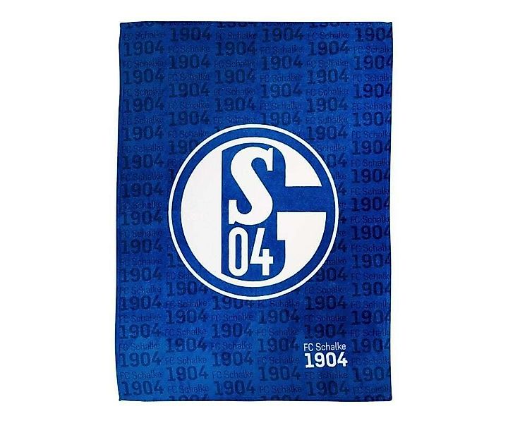 Wohndecke FC Schalke 04 Flanellfleece 150 x 200 cm 100% Polyester, FC Schal günstig online kaufen