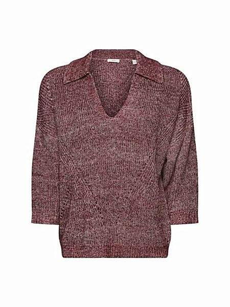 Esprit Collection Kurzarmpullover Pullover mit Polokragen, Baumwollmix günstig online kaufen