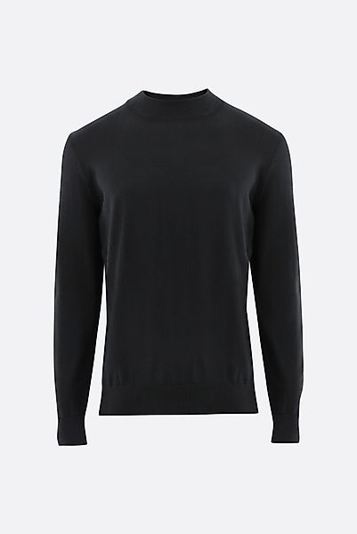 Stehkragenpullover aus Merzerisierter Merinowolle günstig online kaufen