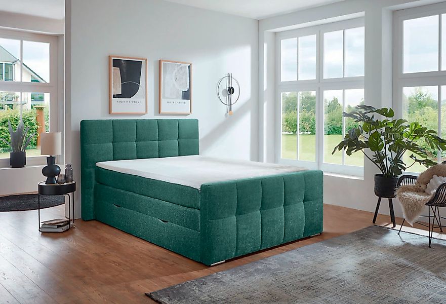 PLACES OF STYLE Boxspringbett »Rosà« H3/H3, H3/H4, H4/H4 möglich günstig online kaufen
