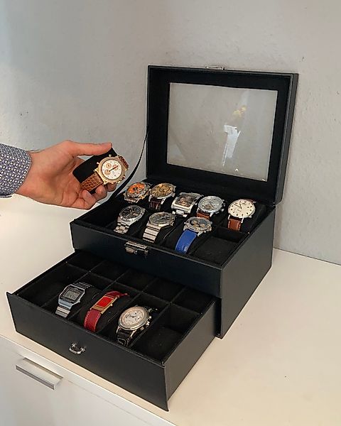 shelfmade Uhrenbox Uhren Aufbewahrungskiste Uhrenbox Uhrenkoffer günstig online kaufen