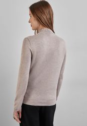 STREET ONE Rollkragenpullover mit Materialmix günstig online kaufen
