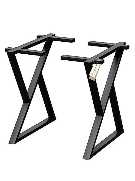 holz4home® Tischgestell Tischbeine aus Metall I Gestell in schwarz pulverbe günstig online kaufen