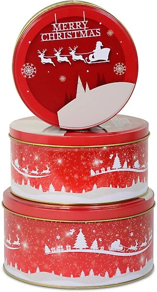 RIFFELMACHER & WEINBERGER Keksdose »Weihnachtsdeko rot«, (Set, 3 tlg., inei günstig online kaufen