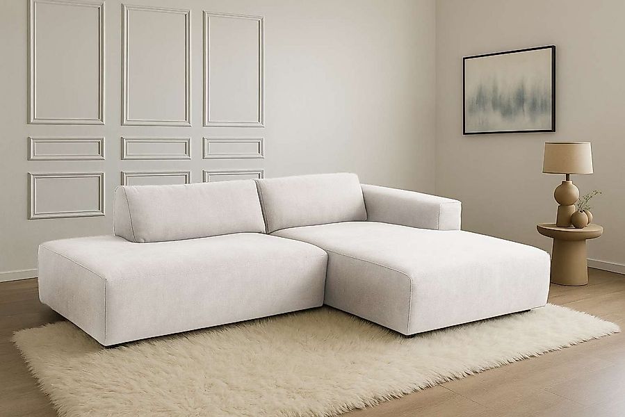 Home affaire Ecksofa Noord mit Kedernaht, Breite 227 cm, L-Form, Cord, Stru günstig online kaufen