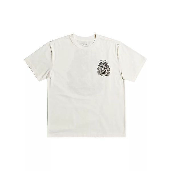 Rvca Skull Bonnet Kurzärmeliges T-shirt S Antique White günstig online kaufen