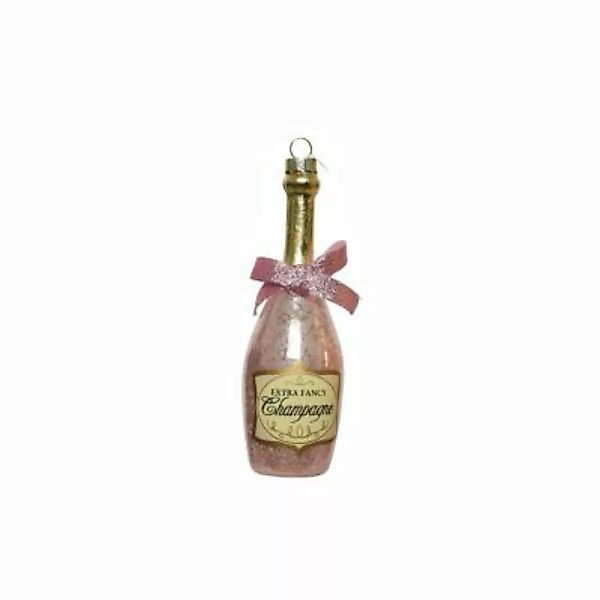 MARELIDA Baumschmuck Champagner Flasche Glas Ahnänger rosa günstig online kaufen