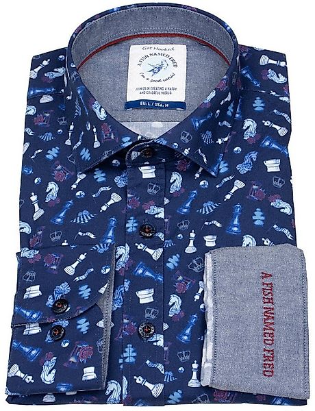 A Fish named Fred Langarmhemd leicht tailliert Kentkragen günstig online kaufen