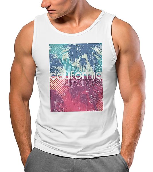 Neverless Tanktop Herren Tank-Top California Palmen günstig online kaufen