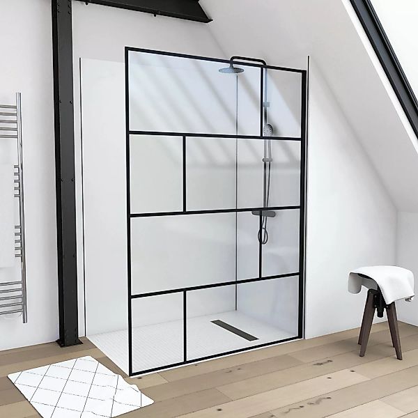 Aurlane Duschwand Walk-In Bricks 140 cm x 195 cm günstig online kaufen