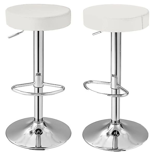 Costway 2er Set Barhocker Barstuhl mit Fußstütze Sitzhöhe 63,5-84 cm günstig online kaufen