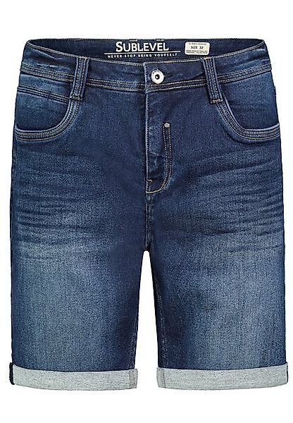 SUBLEVEL Jeansshorts im Used-Look mit umgeschlagenem Saum, Gr. 32 Used-Look günstig online kaufen
