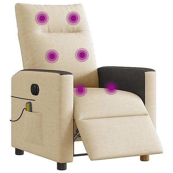 vidaXL Massagesessel Elektrisch Creme Stoff 3324049 günstig online kaufen