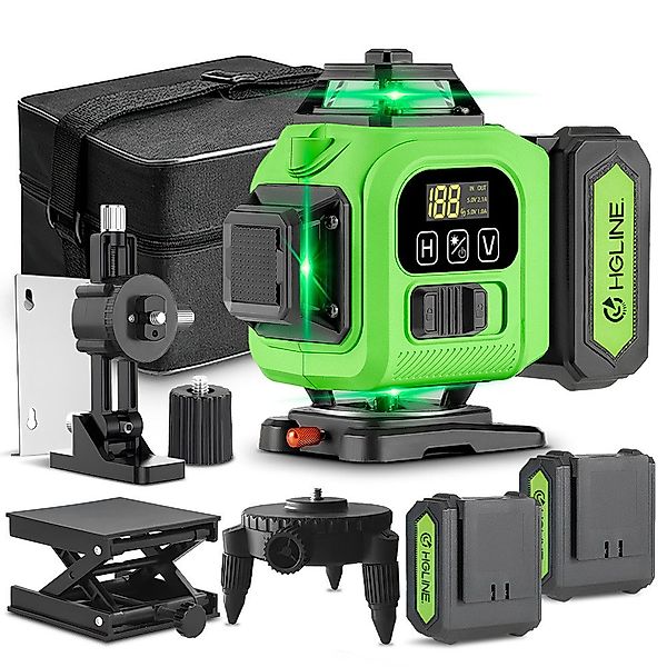 ONEVAN Laserwasserwaage 4x360°Linienlaser Grün Selbstnivellierend 4D günstig online kaufen