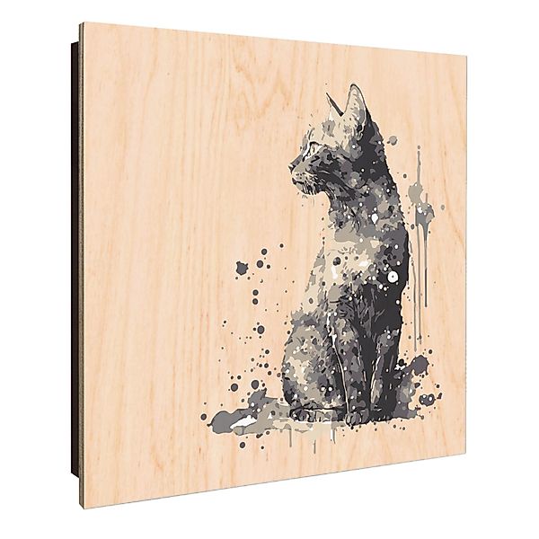 Banjado Schlüsselkasten Holz 30x30cm Schwarz Scharnier Rechts 50 Haken Desi günstig online kaufen
