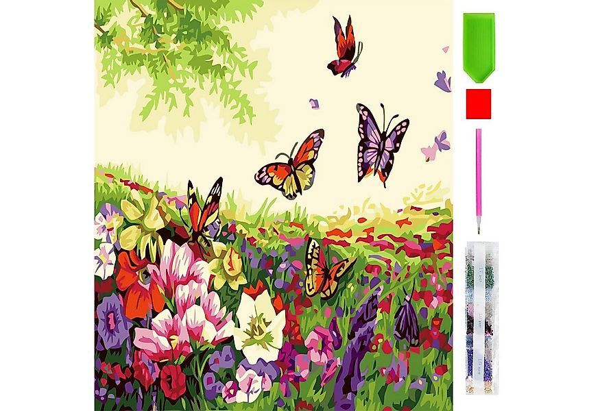 LA CUTE Malen nach Zahlen 5d Diamond Painting Blumenwiese Malen nach Zahlen günstig online kaufen