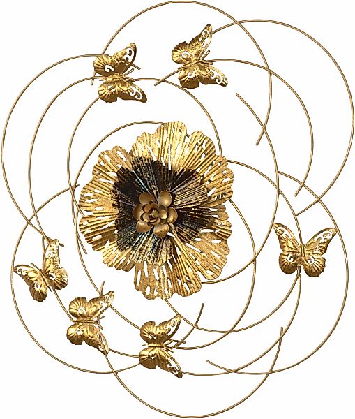 HOFMANN LIVING AND MORE Wanddekoobjekt "Wanddekoration" aus Metall, goldfar günstig online kaufen