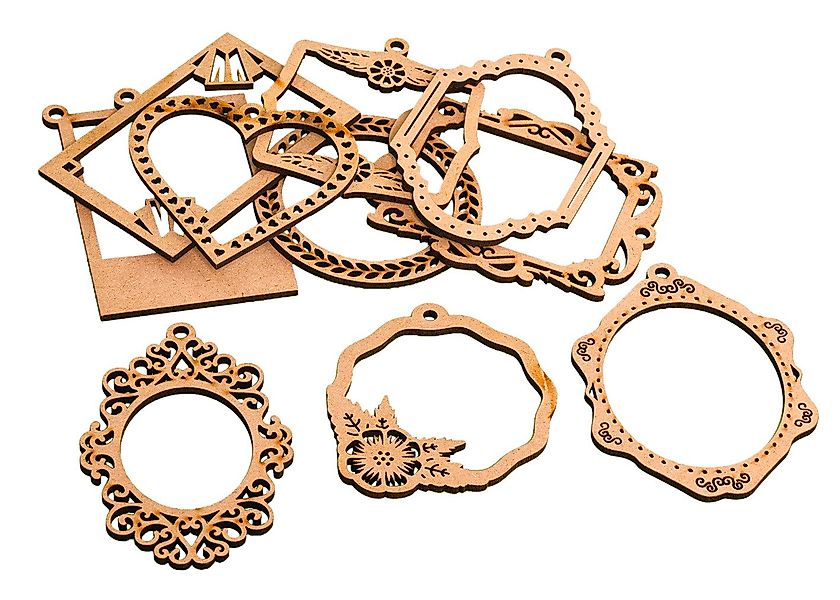 Papermania Rahmen Holzformen, 10 Stück günstig online kaufen