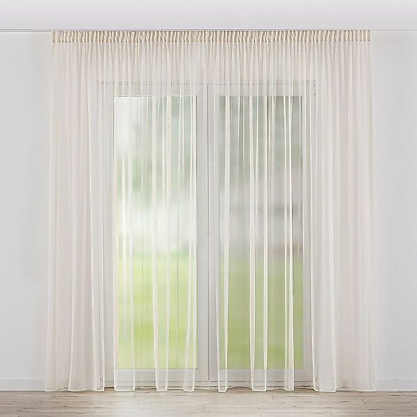 Gardine mit Kräuselband, golden, Voile (186-77) günstig online kaufen