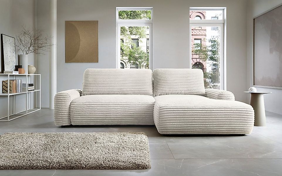 Goldstoff Ecksofa vielfältiges Sofa mit Bettkasten, modernes Schlafsofa, L- günstig online kaufen