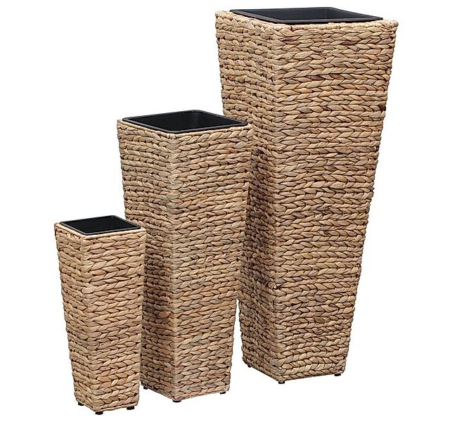 vidaXL Blumentopf Blumenkübel 3 Stk. Wasserhyazinthe Braun (1 St) günstig online kaufen