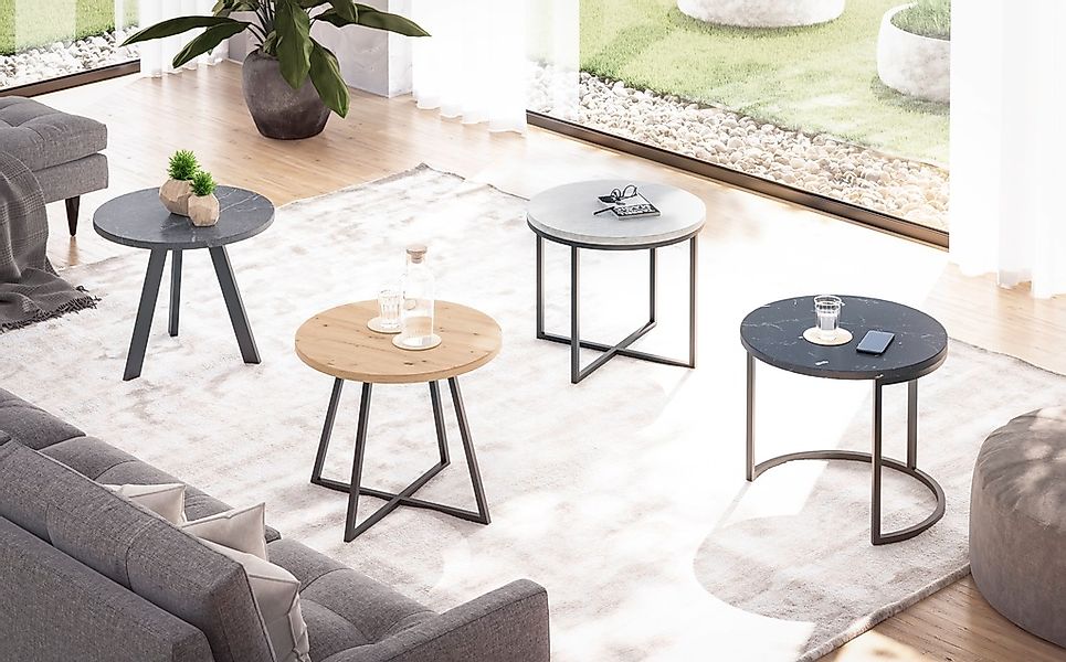 Mäusbacher Couchtisch »Couchtisch rund«, Couchtisch rund Durchmesser 60cm, günstig online kaufen