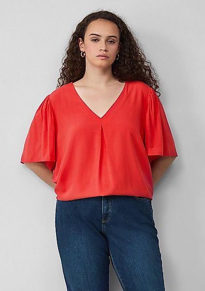 QS Kurzarmbluse Bluse Bluse mit Puffärmeln günstig online kaufen
