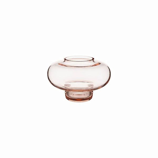 Kerzenleuchter Fyr glas rosa / Ø 12,7 x H 8,3 cm - Marimekko - Rosa günstig online kaufen