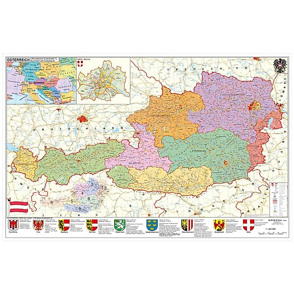 STIEFEL Poster Österreich politisch – PLZ- günstig online kaufen