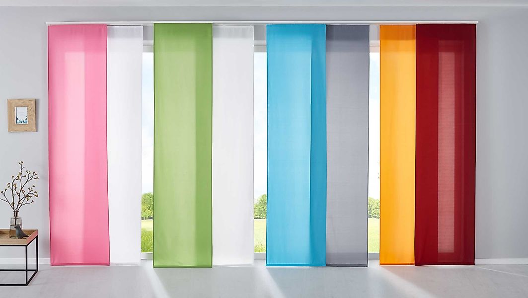 Gardinenbox Schiebegardine (2 St), Paneelwagen, blickdicht, Flächenvorhänge günstig online kaufen