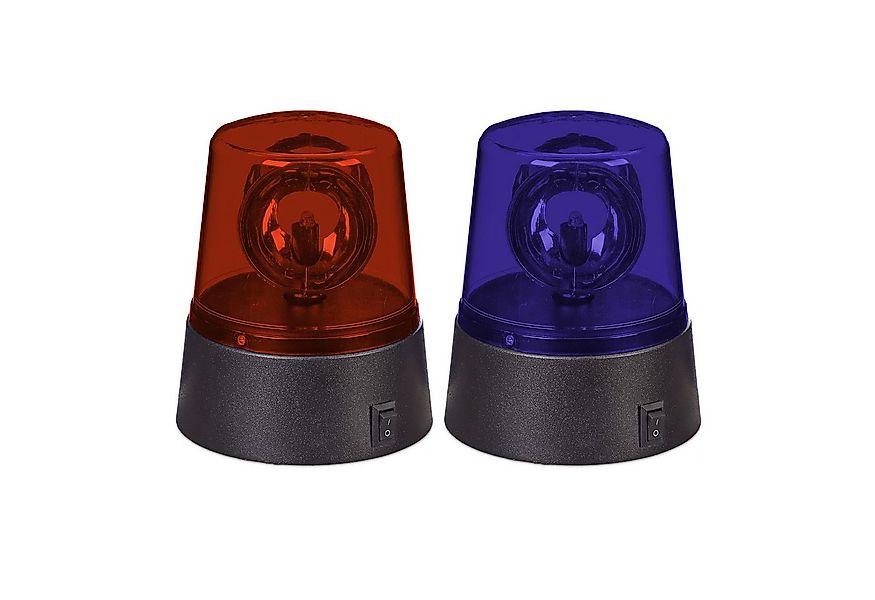 relaxdays LED Dekolicht Rundumleuchte 2-tlg. Set, Ein-/Ausschalter, rot, bl günstig online kaufen