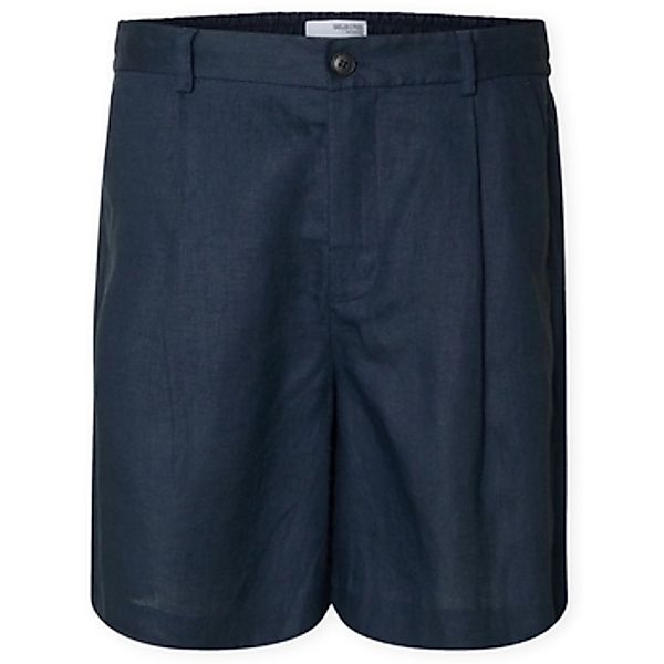 Selected  Shorts Loose Shorts - Wyatt Linen - Outer Space günstig online kaufen