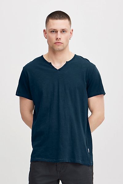 Blend T-Shirt "BHAshton split neck tee" mit Deko-Knopfdetail am Ausschnitt günstig online kaufen