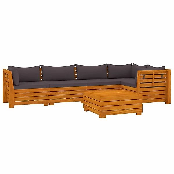 6-tlg. Garten-lounge-set Mit Kissen Massivholz Akazie günstig online kaufen