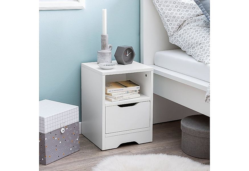 FINEBUY Nachtschrank SuVa13508_1 Nachtkonsole Holz 31x43x31 cm Nachttisch N günstig online kaufen
