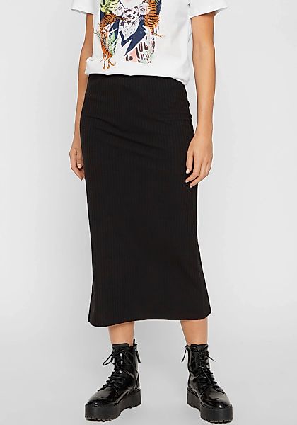 pieces Midirock "PCKYLIE MW MIDI SKIRT NOOS" gerippte Jersey-Ware günstig online kaufen