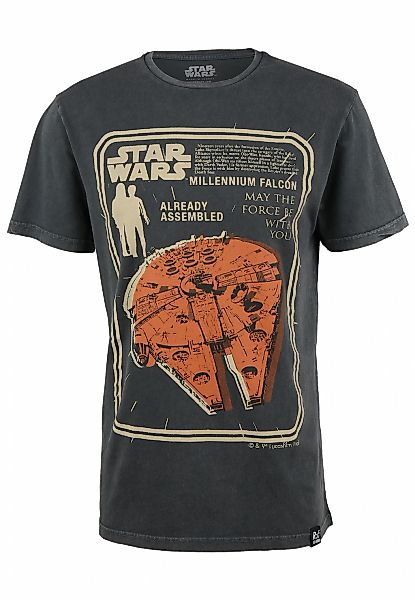 Recovered T-Shirt "Star Wars Millenium Falcon Assembled", im zeitlosen Desi günstig online kaufen