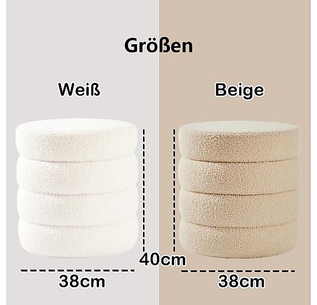 Zedelmaier Sitzhocker Stilvolle Sitzhocker, Polsterhocker, Fußhocker, Schmi günstig online kaufen