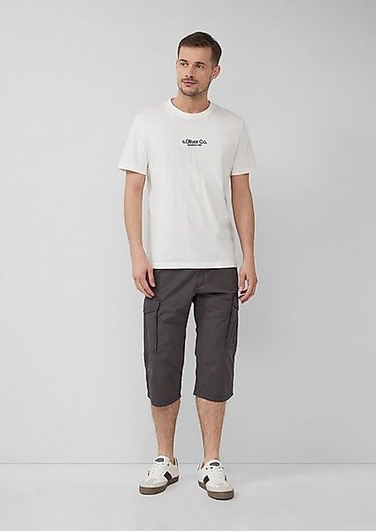 s.Oliver Bermudas File: Gemusterte Cargo-Bermuda aus Baumwollmix im Relaxed günstig online kaufen