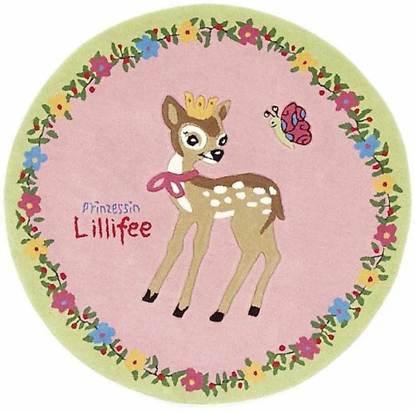 Prinzessin Lillifee Kinderteppich »LI-2935-01«, rund, 10 mm Höhe, Kontursch günstig online kaufen