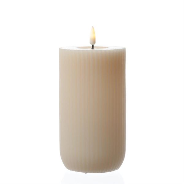 Deluxe Homeart LED-Kerze Mia gerillt Echtwachs günstig online kaufen