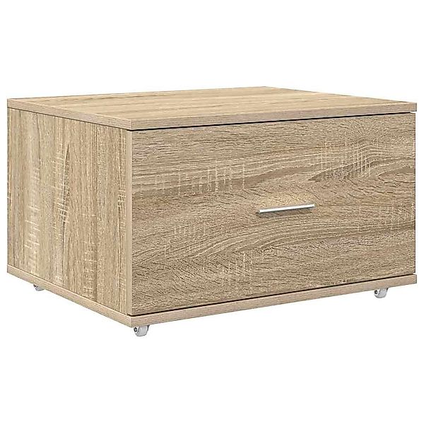 vidaXL Fächerschrank Schubladenschrank mit Rad Braun günstig online kaufen