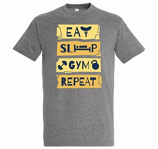 Youth Designz T-Shirt Eat Sleep Gym Repeat Herren Shirt im Fun-Look günstig online kaufen