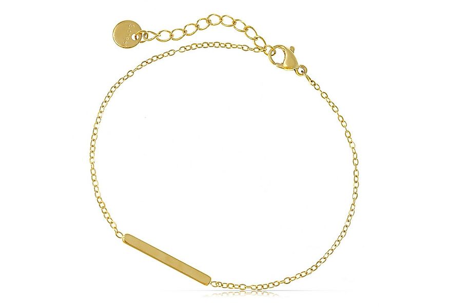 Made by Nami Edelstahlarmband Minimalistisches Armband Damen Gold Plättchen günstig online kaufen